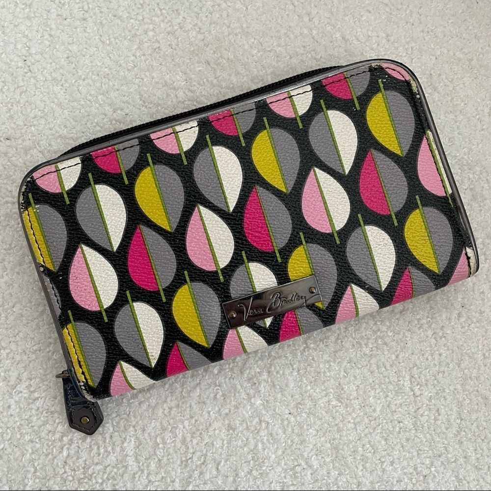 Vera Bradley Moon Blooms Faux Leather Zip Around Wallet Fall 2014 Leaves